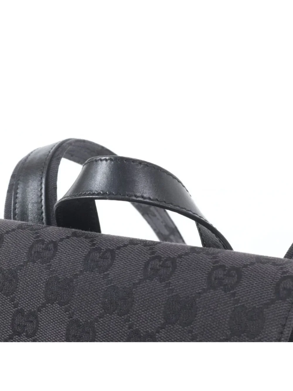 Gucci GG Canvas Leather Backpack Black